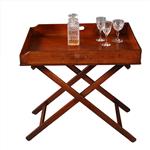 Mahoniehouten Butlertray op inklapbare standaard 1880 (No.272105)