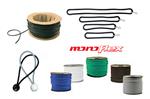 Spanrubbers, elastisch koord, spanners, touw.