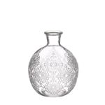 Gekleurd glazen flesje Bologna vaasje,kandelaar Clear  / stuk Bologna bottle 12 cm hoog Ø 9.5cm diam
