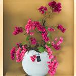 Kunstbloemen -Royaal opgemaakt kunststuk met bougainvillea - 120cm hoog