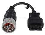 Jaltest CAT/Perkins 9 Pins OBD - 16 Pins OBD2 Verloopkabel Verbrandingsmotor