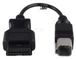 Jaltest Doosan DL03 6 Pins OBD - 16 Pins OBD2 Verloopkabel Verbrandingsmotor