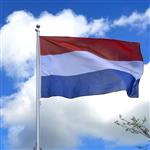 Nederlandse vlag 120x180 cm standaard blauw op glanspolyester