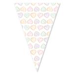 Bunting Paper 6m 20x30cm - Watercolors Hearts