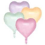 Foilballoon 18'' 4 astd colors - Watercolors Hearts