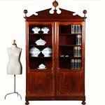 Boekenkast voor een wiskundige in massief mahonie ca 1840 Hollands (No.271730)