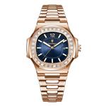 Luxe Vierkant Kwarts Horloge - 3 ATM Waterdicht Lichtgevend Herenhorloge Roestvrij Staal - Rose Gold