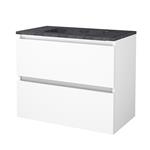 Badmeubelset Aquasplash Salt 80x46cm Greeploos 2 Lades Met Wastafel Hardsteen Ice White