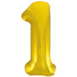 1 Jaar Cijfer Ballon Goud Leeg 86cm