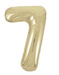 7 Jaar Cijfer Ballon Goud Glans Leeg 86cm