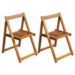 vidaXL Tuinstoelen inklapbaar 2 st massief acaciahout
