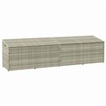 vidaXL Tuinbox 220x50x58 cm poly rattan lichtgrijs
