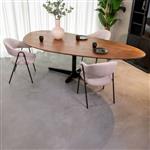 Eettafel Rosie 260x110x76 cm Nature Smooth Mangohout | Zwart Metaal