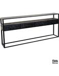Sidetable Jax Black Edition| Zwart Visgraat | 4 Lades 180x30x78 cm