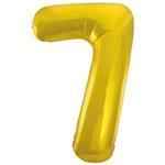 7 Jaar Cijfer Ballon Goud Leeg 86cm