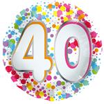 40 Jaar Helium Ballon Leeg 45cm