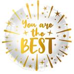 Goud Witte Helium Ballon You Are The Best Leeg 45cm
