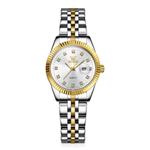 5526 Luxe Kwarts Horloge - 3 ATM Waterdicht Dameshorloge - Goud Wit