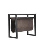 Magazinehouder Antraciet Leder 45x20x38 cm