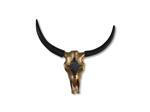 Buffelkop S 60x60x10 cm Goud|Zwart Metaal