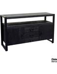 Dressoir Britt Black Edition 2 Deur 3 Lades|135x45x80 cm