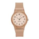 Jelly Horloge voor Dames - Kwarts Uurwerk Silicoon Bandje - Bruin