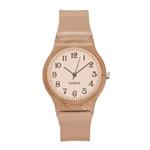 Jelly Horloge voor Dames - Kwarts Uurwerk Silicoon Bandje - Bruin