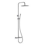 Regendoucheset Opbouw AQS Ribbel Opbouw Chroom