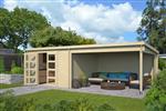 Blokhut met overkapping Olenka 710x330