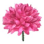 Chrysant Pick – Dia 7 cm – Premium Chrysanthemum Ball – Fuchsia – Bloemen op Steker voor Corsage / s