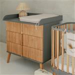 Commode Bambi Mundo - Grijs Grijs + front met antraciet + eik