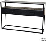 Sidetable Jax Black Edition| Zwart Visgraat | 2 Lades 120x30x78 cm |Actie!