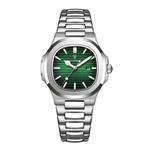 Luxe Vierkant Kwarts Horloge - 3 ATM Waterdicht Lichtgevend Heren Dames Unisex Roestvrij Staal - Zil