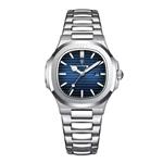 Luxe Vierkant Kwarts Horloge - 3 ATM Waterdicht Lichtgevend Heren Dames Unisex Roestvrij Staal - Zil