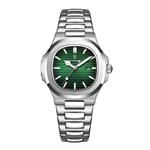 Luxe Vierkant Kwarts Horloge - 3 ATM Waterdicht Lichtgevend Heren Dames Unisex Roestvrij Staal - Zil
