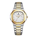 Luxe Vierkant Kwarts Horloge - 3 ATM Waterdicht Lichtgevend Heren Dames Unisex Roestvrij Staal - Gou