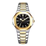 Luxe Vierkant Kwarts Horloge - 3 ATM Waterdicht Lichtgevend Heren Dames Unisex Roestvrij Staal - Gou