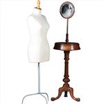 Gentlemens shaving stand hoogte verstelbaar en roterend opbergvak ca 1875 (No.271720)