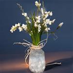 Kunstbloemen Grasboeket in Zandkleurige PTMD Pot – 65 cm Hoog