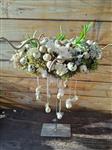 Frame Bloemstukhouder Hoge Standaard met plaat 20*10*50cm hoog  zo van de smid leuk om een hoog bloe