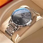Luxe Sport Kwarts Horloge - 3 Bar Waterdicht Lichtgevend Herenhorloge Roestvrij Staal - Zilver Grijs