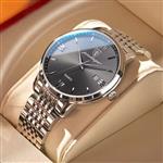 Luxe Sport Kwarts Horloge - 3 Bar Waterdicht Lichtgevend Herenhorloge Roestvrij Staal - Zilver Grijs