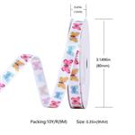Lint Vlinders 12 mm Bedrukt lint vlinders / rol 10yard /9m Regenbooglint