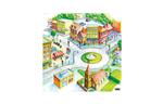 Speelmat ontdektafel - Tuff Tray - stad