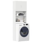 vidaXL Wasmachinekast 64x24x190 cm bewerkt hout wit