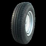 Linglong Luchtband + wiel 185/70 R13 R701 M+S + 4Jx13H ET0 60/100/4 86 N staal grijs groen