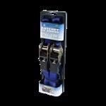 Novio Spanband , set 2 stuks , met ratel en haken blauw 25mm 1800mm Novio cargo