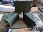3 M19A1 metalen munitiekisten