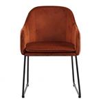Eetkamerstoel Benthe| Rust Copper Velvet 48x57x82 cm