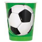 3D Soccer 9oz Paper Cups, 8ct